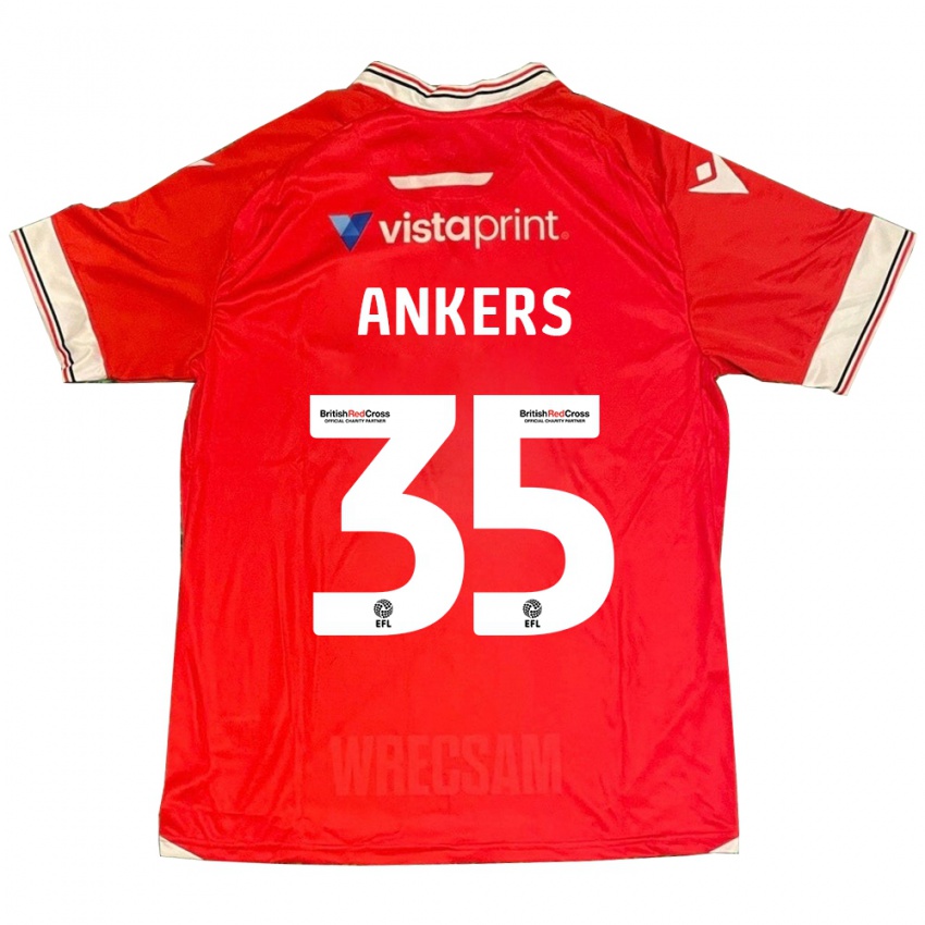 Hombre Camiseta Chloe Ankers #35 Rojo 1ª Equipación 2023/24 La Camisa Argentina