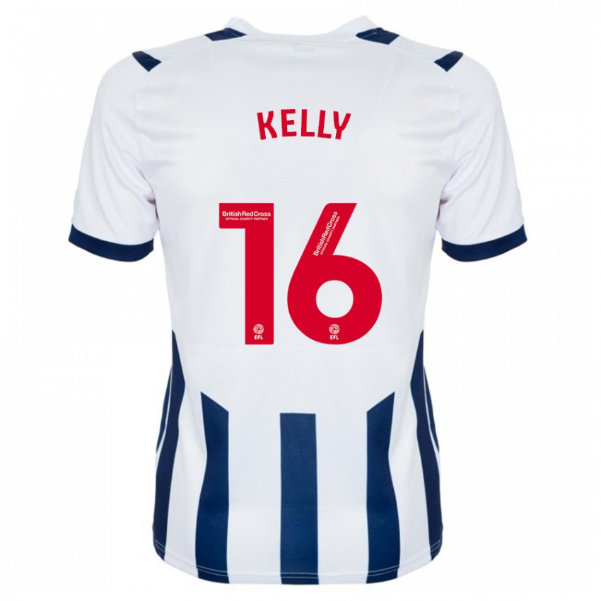 Hombre Camiseta Martin Kelly #16 Blanco 1ª Equipación 2023/24 La Camisa Argentina