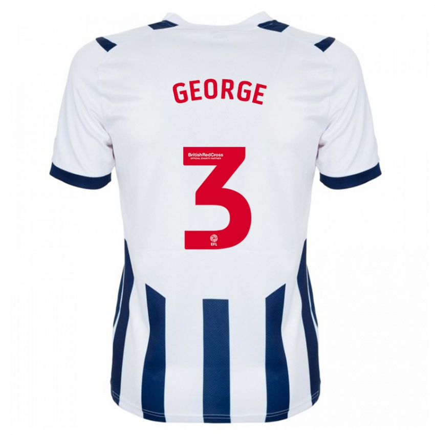 Hombre Camiseta Hannah George #3 Blanco 1ª Equipación 2023/24 La Camisa Argentina