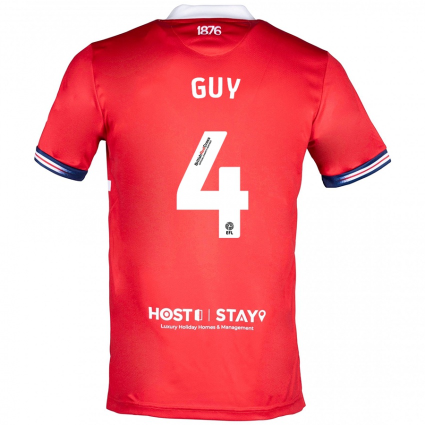Hombre Camiseta Bethany Guy #4 Rojo 1ª Equipación 2023/24 La Camisa Argentina