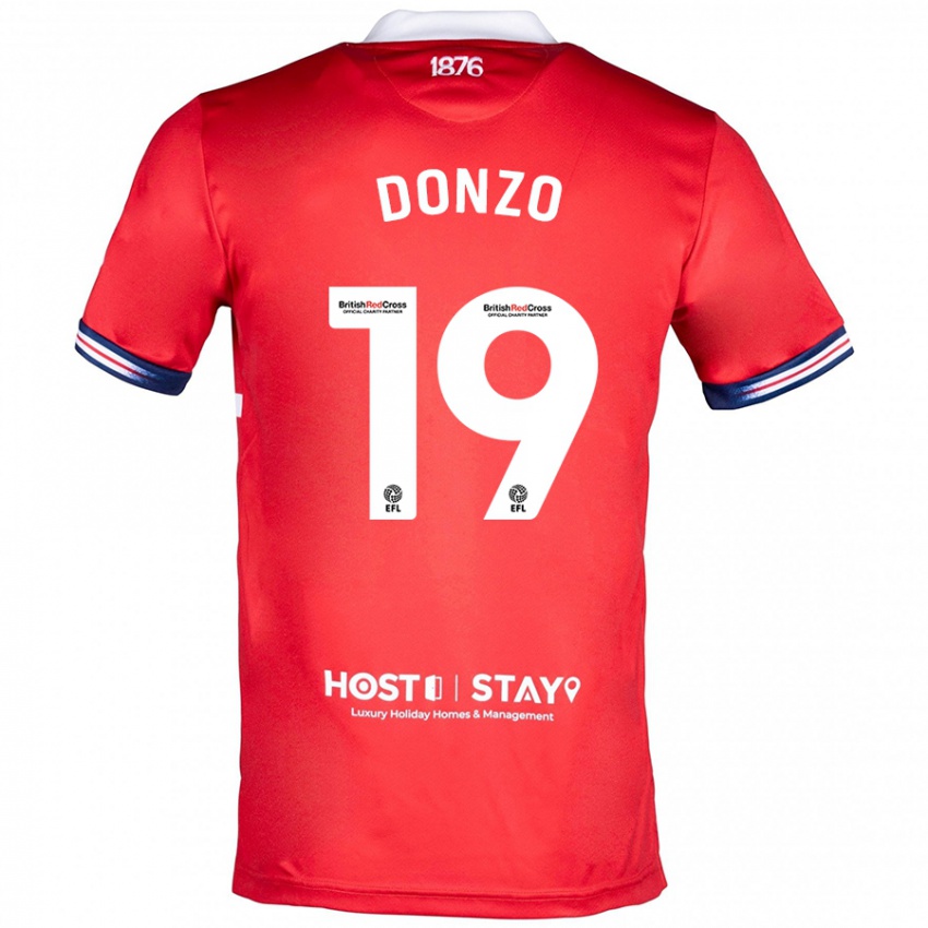 Hombre Camiseta Jolie Donzo #19 Rojo 1ª Equipación 2023/24 La Camisa Argentina