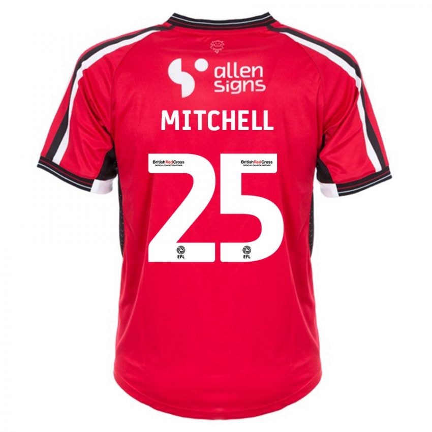 Hombre Camiseta Alex Mitchell #25 Rojo 1ª Equipación 2023/24 La Camisa Argentina