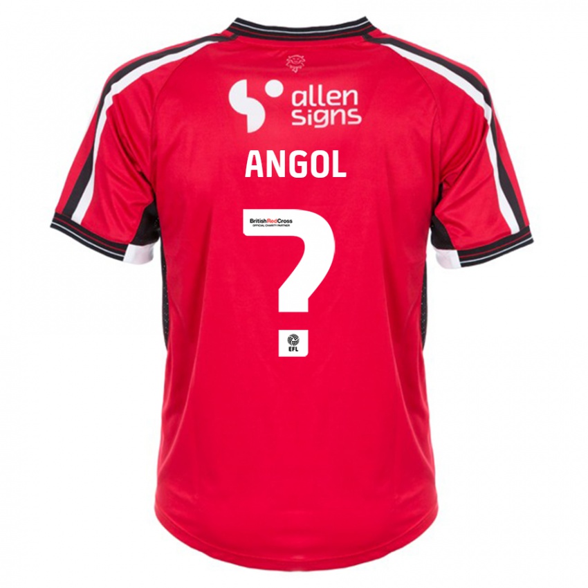 Hombre Camiseta Mekhi Angol #0 Rojo 1ª Equipación 2023/24 La Camisa Argentina