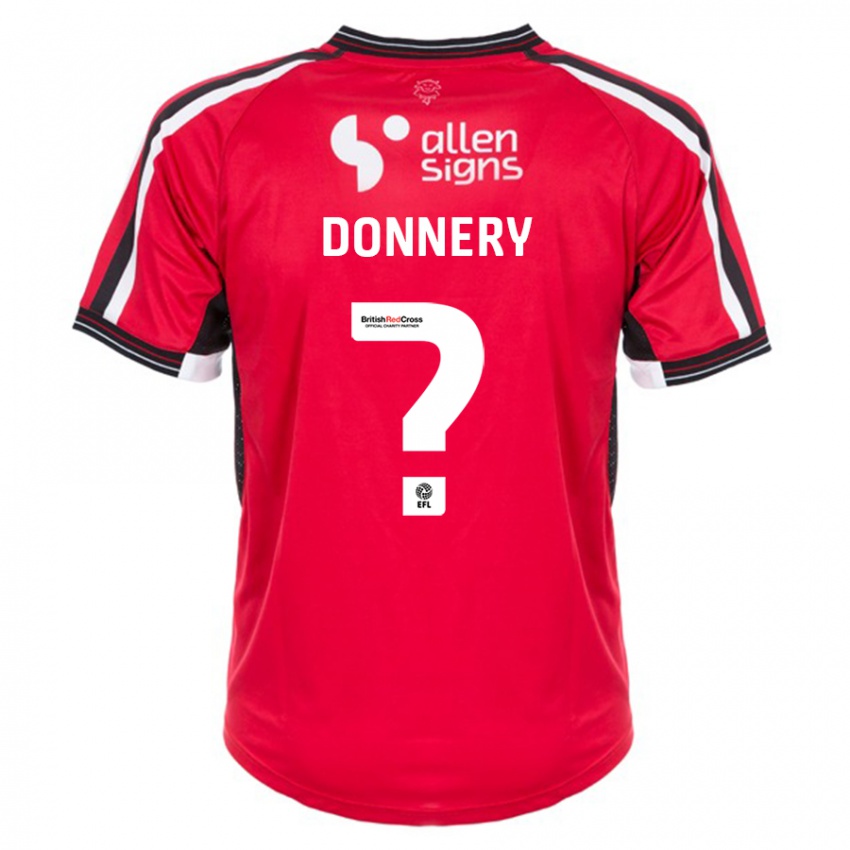 Hombre Camiseta Julian Donnery #0 Rojo 1ª Equipación 2023/24 La Camisa Argentina