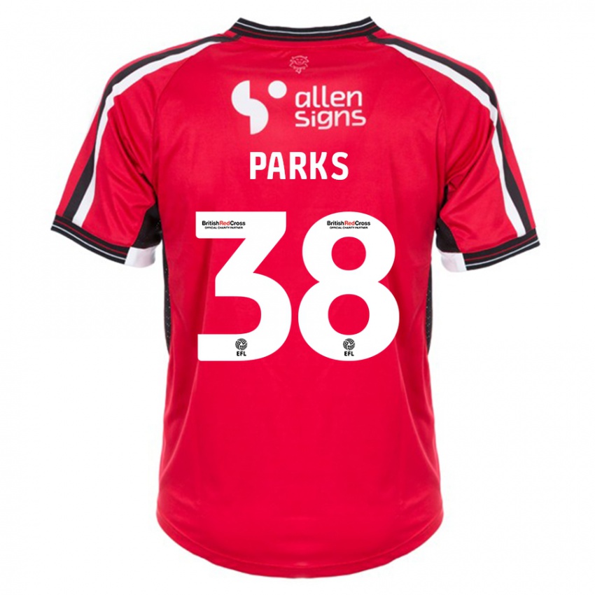 Hombre Camiseta Charlie Parks #38 Rojo 1ª Equipación 2023/24 La Camisa Argentina