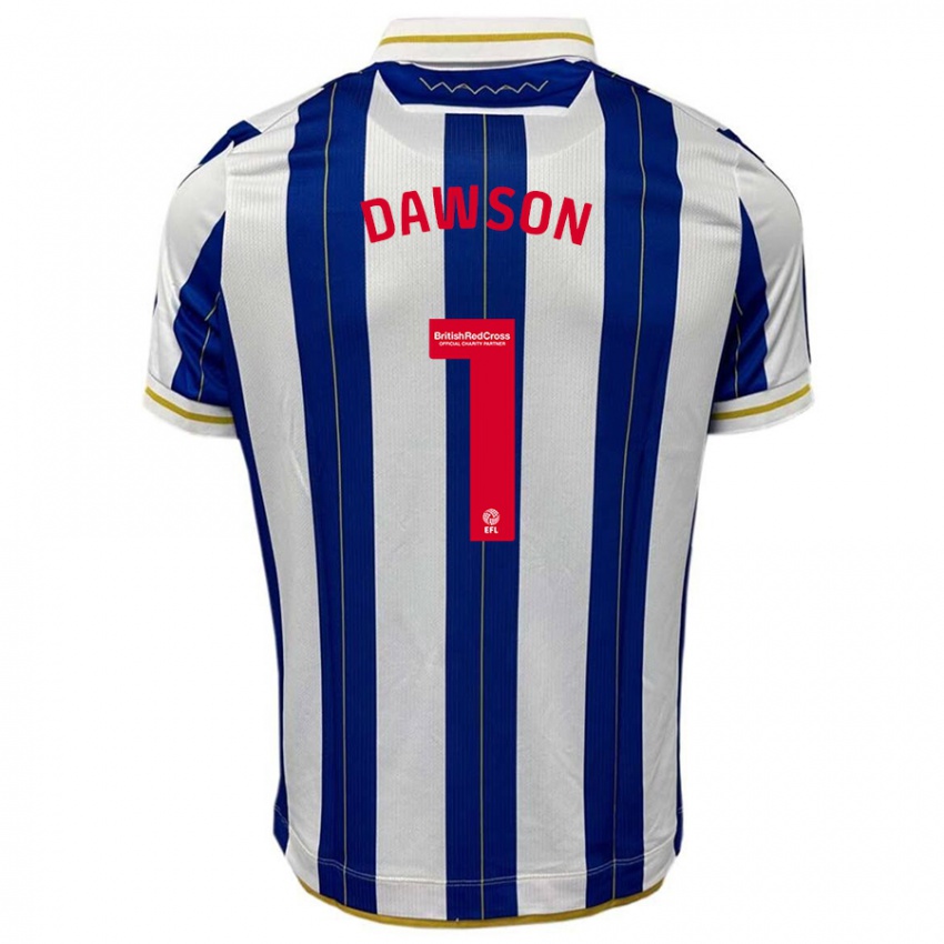 Hombre Camiseta Cameron Dawson #1 Azul Blanco 1ª Equipación 2023/24 La Camisa Argentina