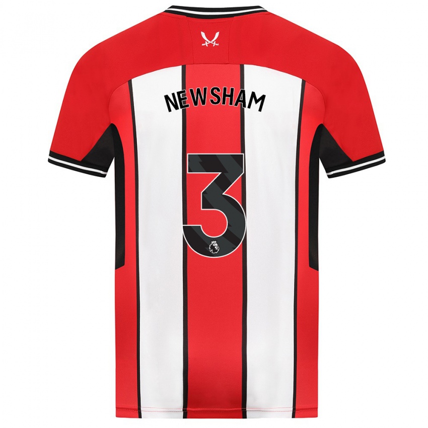 Hombre Camiseta Charlotte Newsham #3 Rojo 1ª Equipación 2023/24 La Camisa Argentina