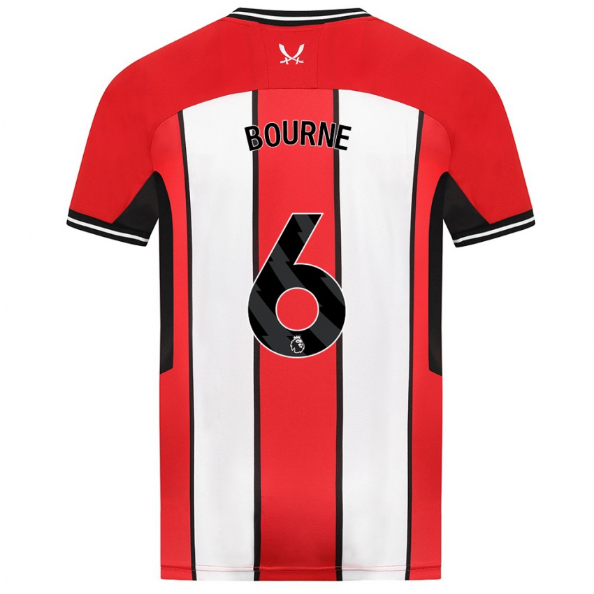 Hombre Camiseta Tara Bourne #6 Rojo 1ª Equipación 2023/24 La Camisa Argentina