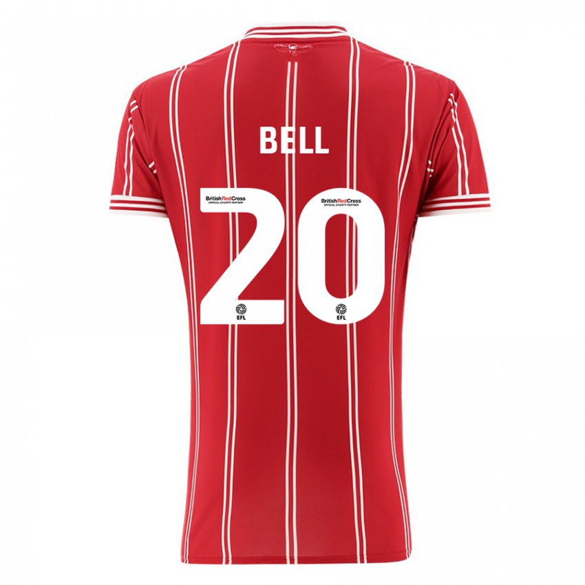Hombre Camiseta Sam Bell #20 Rojo 1ª Equipación 2023/24 La Camisa Argentina