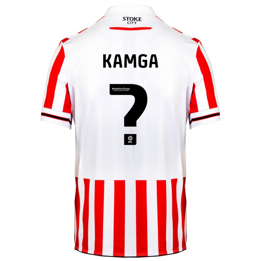 Hombre Camiseta Ian Kamga #0 Rojo Blanco 1ª Equipación 2023/24 La Camisa Argentina