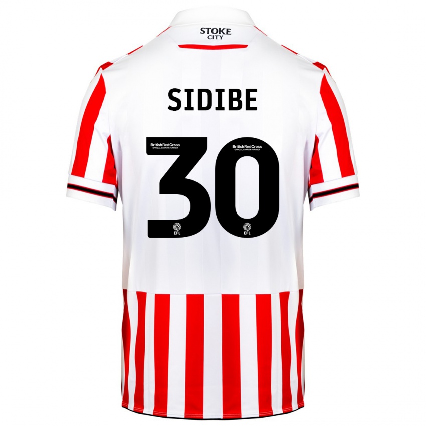 Hombre Camiseta Souleymane Sidibe #30 Rojo Blanco 1ª Equipación 2023/24 La Camisa Argentina