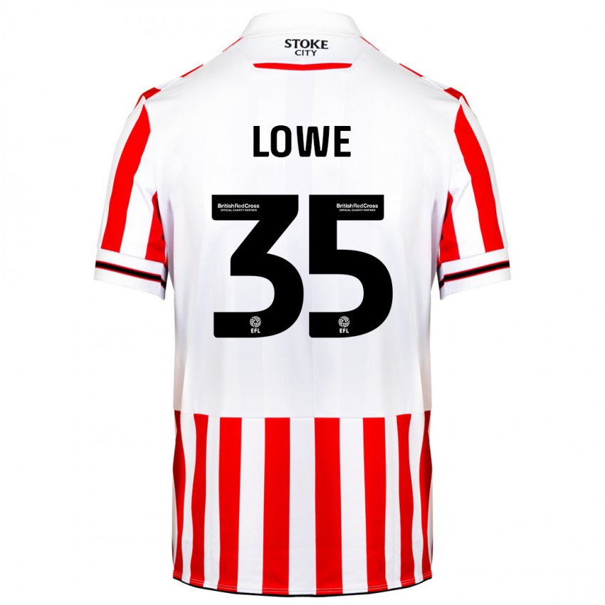 Hombre Camiseta Nathan Lowe #35 Rojo Blanco 1ª Equipación 2023/24 La Camisa Argentina