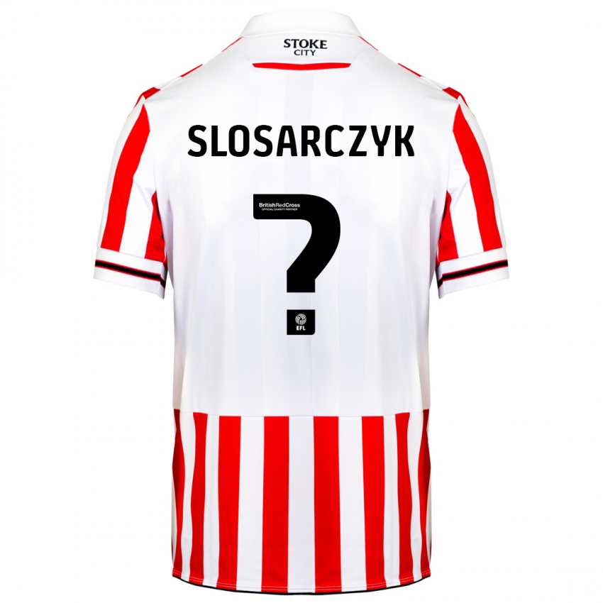 Hombre Camiseta Nikolas Slosarczyk #0 Rojo Blanco 1ª Equipación 2023/24 La Camisa Argentina