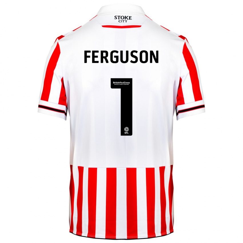 Hombre Camiseta Georgie Ferguson #1 Rojo Blanco 1ª Equipación 2023/24 La Camisa Argentina