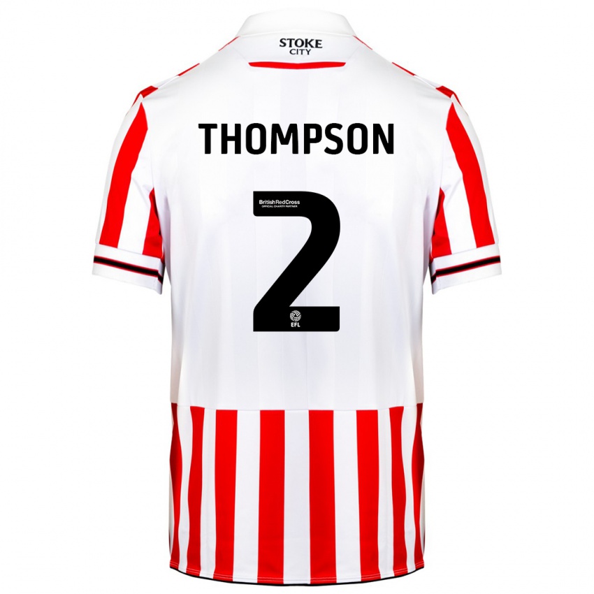 Hombre Camiseta Sophie Thompson #2 Rojo Blanco 1ª Equipación 2023/24 La Camisa Argentina