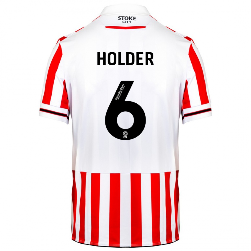 Hombre Camiseta Molly Holder #6 Rojo Blanco 1ª Equipación 2023/24 La Camisa Argentina