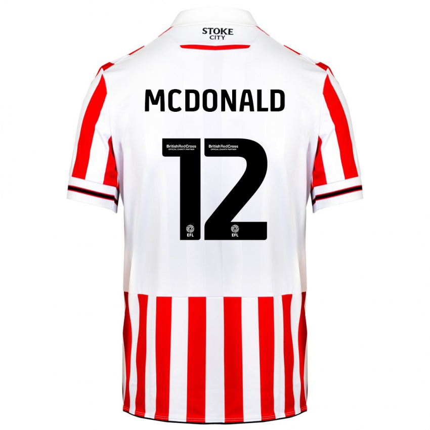 Hombre Camiseta Kayleigh Mcdonald #12 Rojo Blanco 1ª Equipación 2023/24 La Camisa Argentina