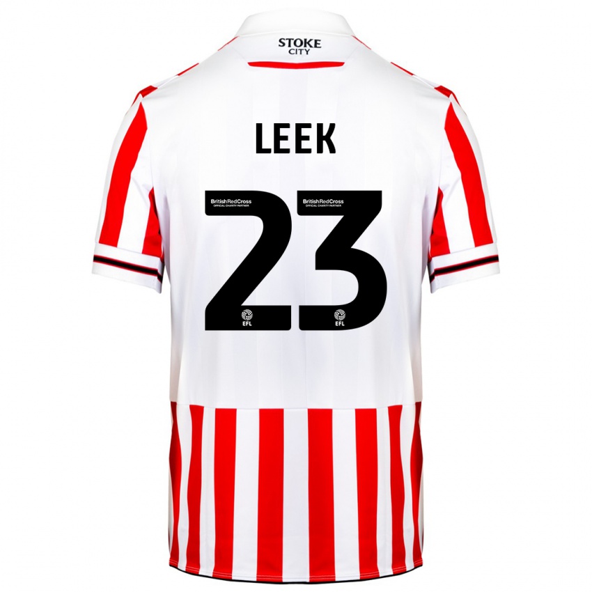 Hombre Camiseta Ellie Leek #23 Rojo Blanco 1ª Equipación 2023/24 La Camisa Argentina
