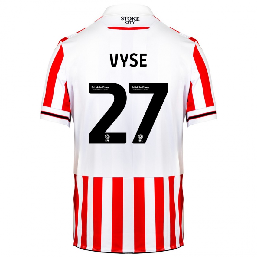 Hombre Camiseta Ryah Vyse #27 Rojo Blanco 1ª Equipación 2023/24 La Camisa Argentina