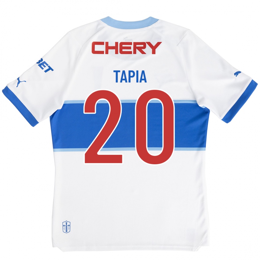 Hombre Camiseta Gonzalo Tapia #20 Blanco 1ª Equipación 2023/24 La Camisa Argentina