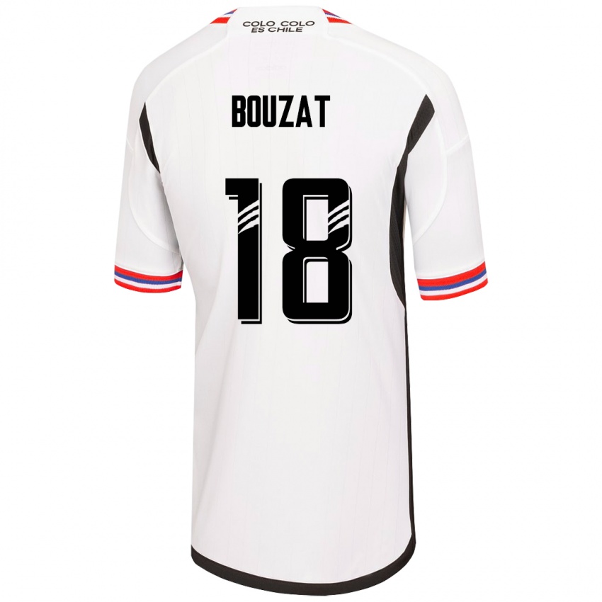 Hombre Camiseta Agustín Bouzat #18 Blanco 1ª Equipación 2023/24 La Camisa Argentina