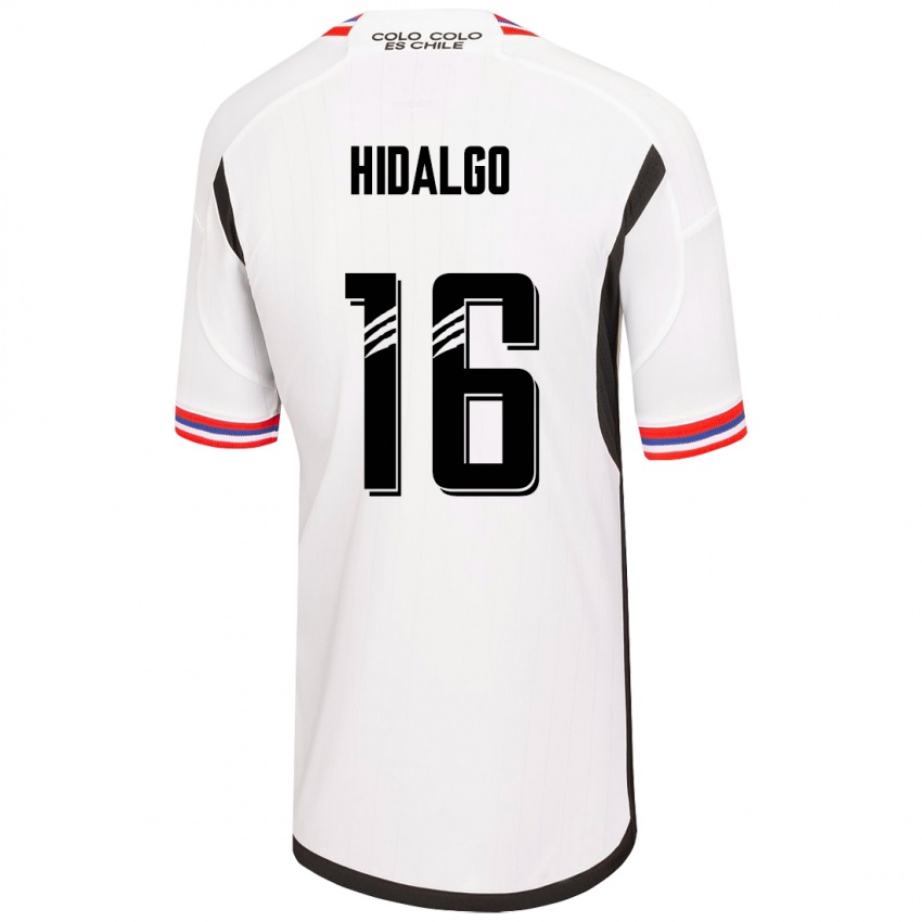 Hombre Camiseta Fernanda Hidalgo #16 Blanco 1ª Equipación 2023/24 La Camisa Argentina