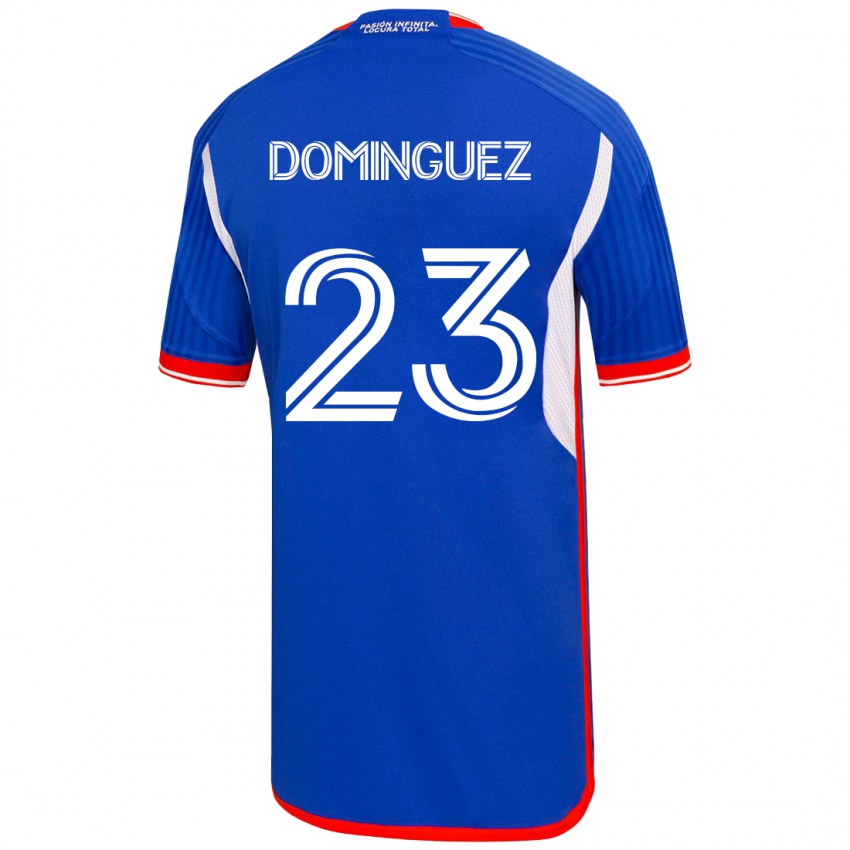 Hombre Camiseta Nery Dominguez #23 Azul 1ª Equipación 2023/24 La Camisa Argentina