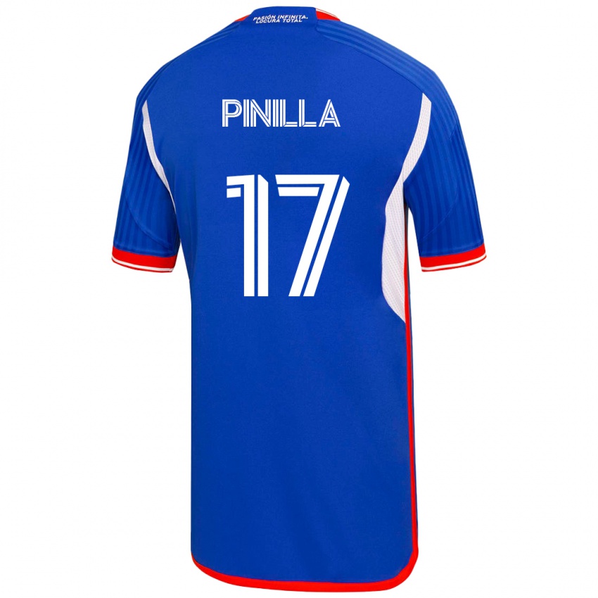 Hombre Camiseta Fernanda Pinilla #17 Azul 1ª Equipación 2023/24 La Camisa Argentina