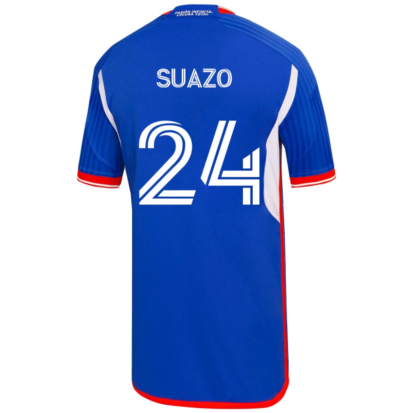 Hombre Camiseta Arantza Suazo #24 Azul 1ª Equipación 2023/24 La Camisa Argentina