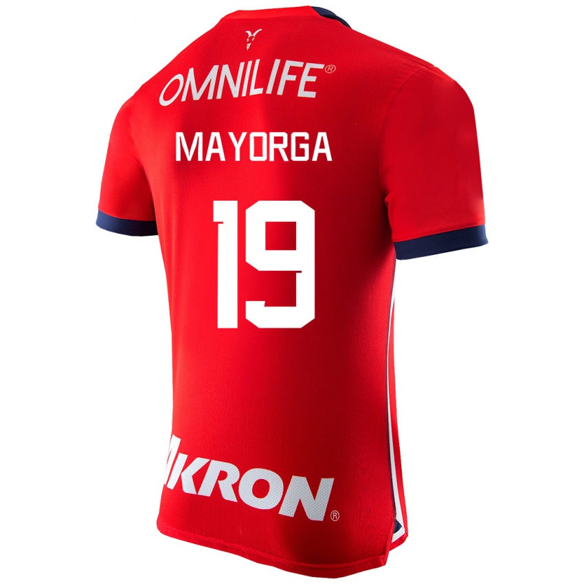 Hombre Camiseta Alejandro Mayorga #19 Rojo 1ª Equipación 2023/24 La Camisa Argentina