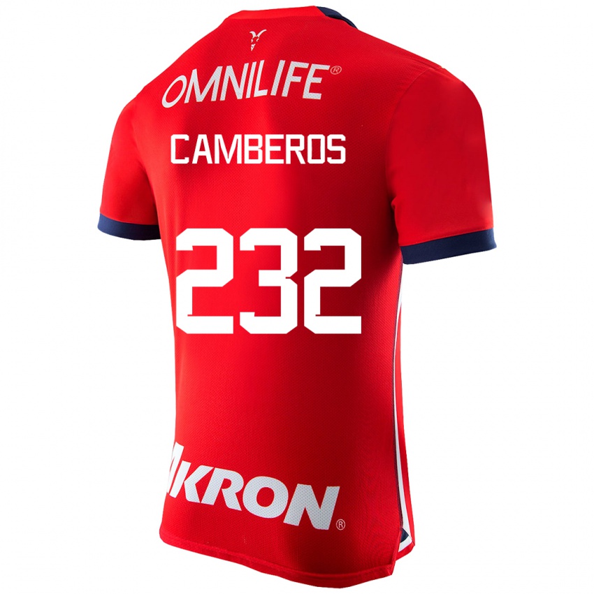 Hombre Camiseta Hugo Camberos #232 Rojo 1ª Equipación 2023/24 La Camisa Argentina