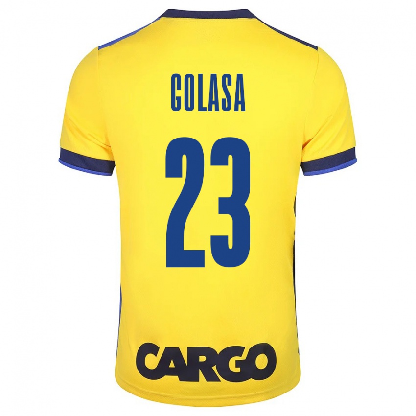 Hombre Camiseta Eyal Golasa #23 Amarillo 1ª Equipación 2023/24 La Camisa Argentina