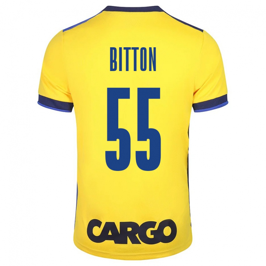 Hombre Camiseta Nir Bitton #55 Amarillo 1ª Equipación 2023/24 La Camisa Argentina