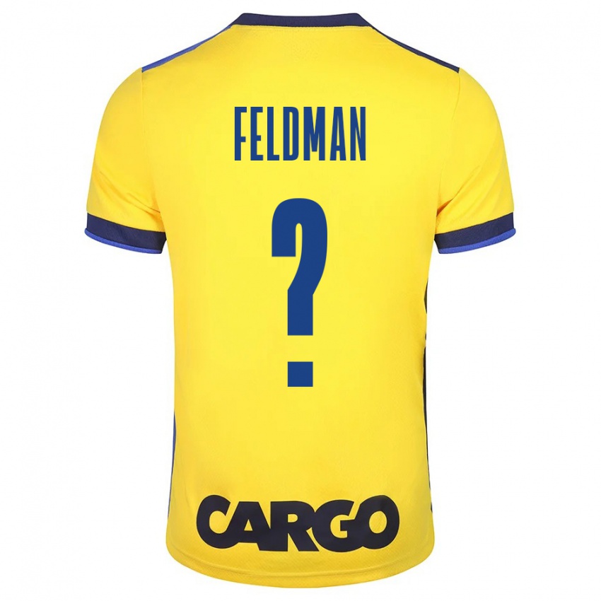 Hombre Camiseta Ron Feldman #0 Amarillo 1ª Equipación 2023/24 La Camisa Argentina