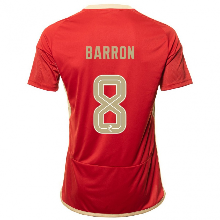 Hombre Camiseta Connor Barron #8 Rojo 1ª Equipación 2023/24 La Camisa Argentina