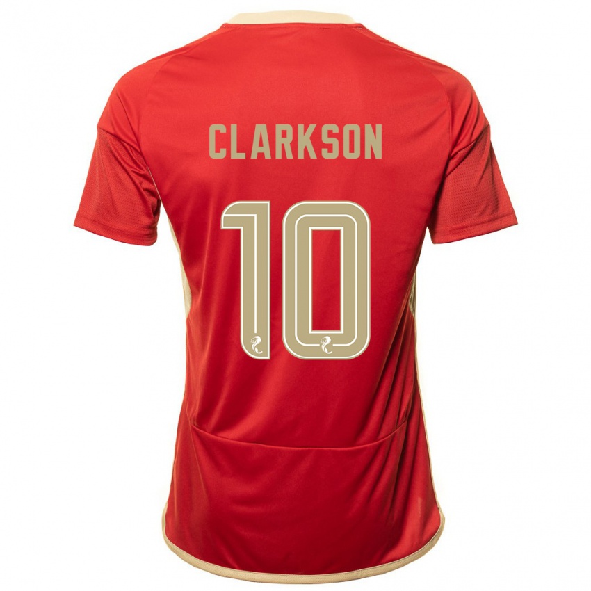 Hombre Camiseta Leighton Clarkson #10 Rojo 1ª Equipación 2023/24 La Camisa Argentina