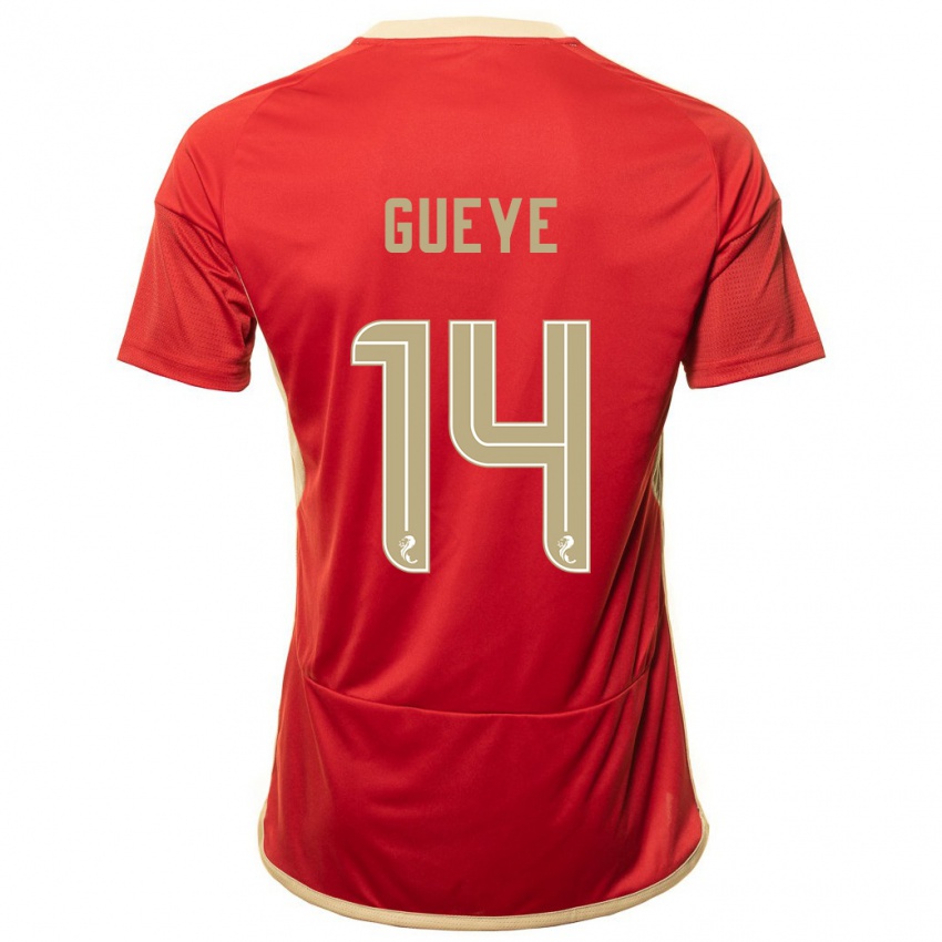 Hombre Camiseta Pape Habib Gueye #14 Rojo 1ª Equipación 2023/24 La Camisa Argentina