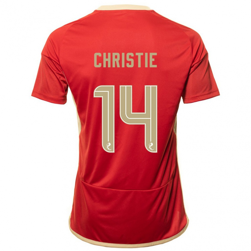 Hombre Camiseta Mya Christie #14 Rojo 1ª Equipación 2023/24 La Camisa Argentina