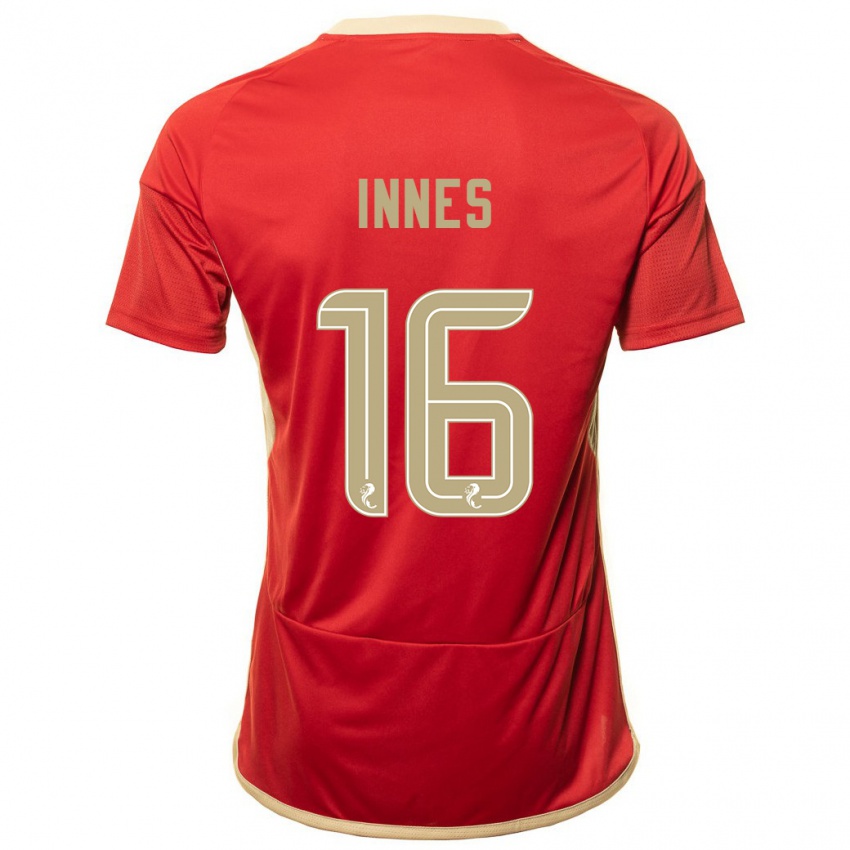 Hombre Camiseta Hannah Innes #16 Rojo 1ª Equipación 2023/24 La Camisa Argentina
