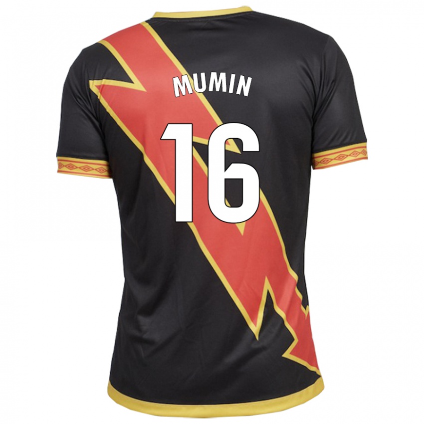 Hombre Camiseta Abdul Mumin #16 Negro 2ª Equipación 2023/24 La Camisa Argentina