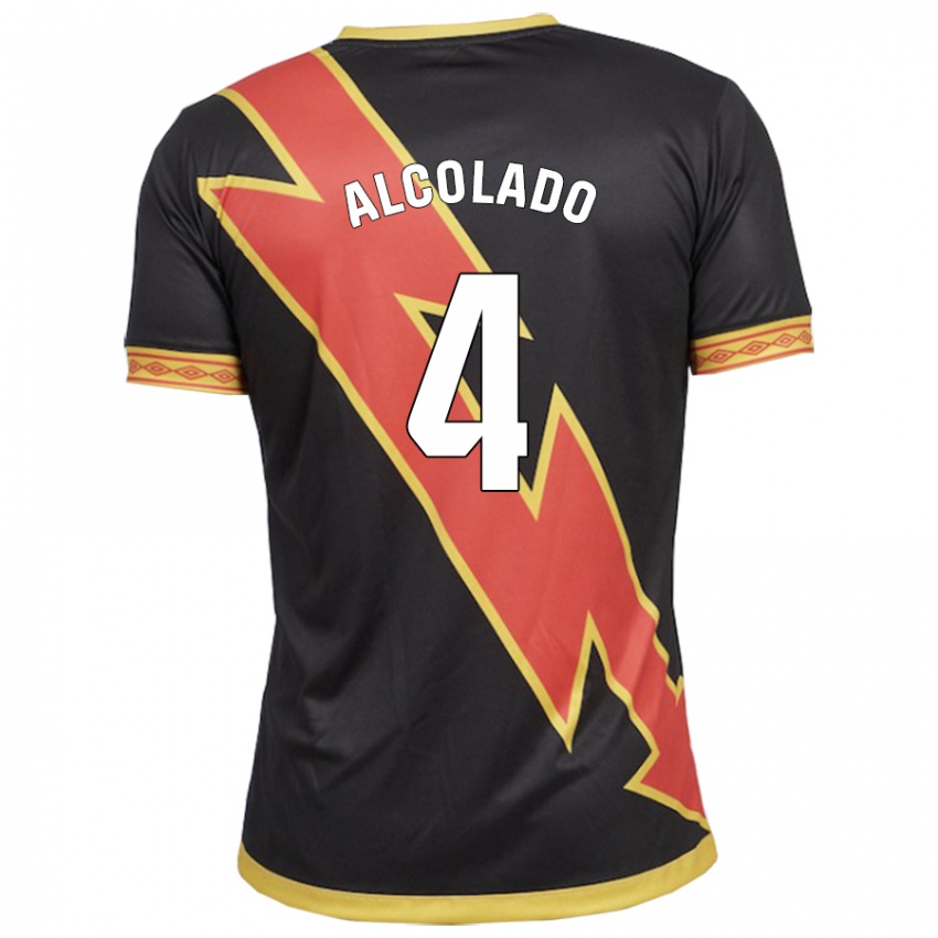 Hombre Camiseta Jaime Alcolado #4 Negro 2ª Equipación 2023/24 La Camisa Argentina