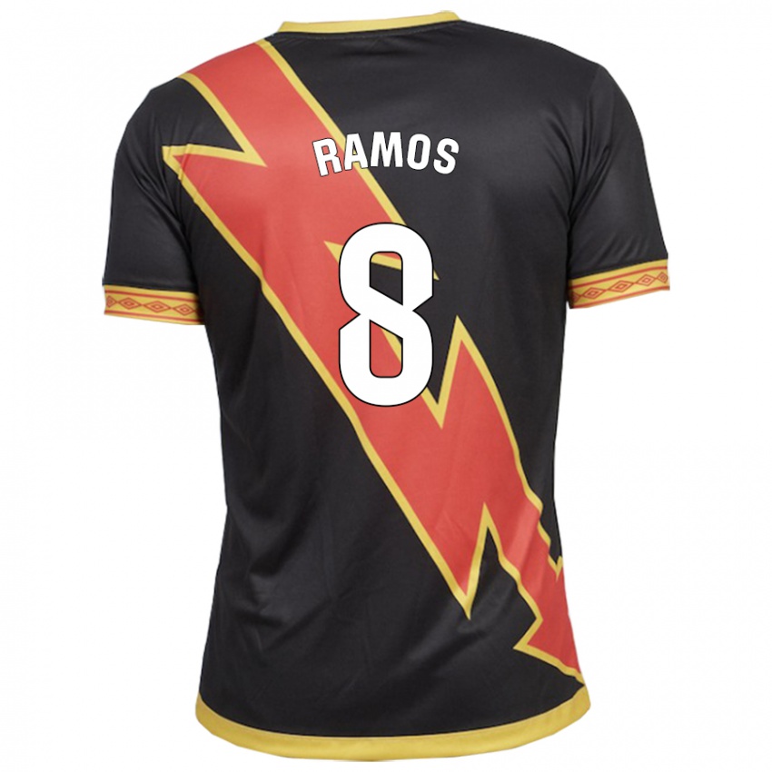 Hombre Camiseta Iván Ramos #8 Negro 2ª Equipación 2023/24 La Camisa Argentina