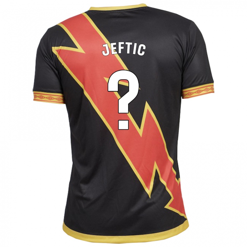 Hombre Camiseta Marko Jeftic #0 Negro 2ª Equipación 2023/24 La Camisa Argentina