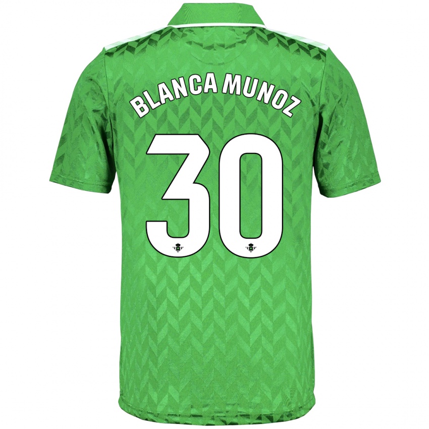 Hombre Camiseta Blanca Muñoz #30 Verde 2ª Equipación 2023/24 La Camisa Argentina