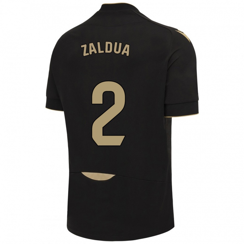 Hombre Camiseta Joseba Zaldua #2 Negro 2ª Equipación 2023/24 La Camisa Argentina