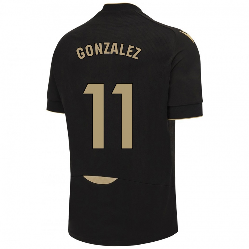 Hombre Camiseta Chus González #11 Negro 2ª Equipación 2023/24 La Camisa Argentina