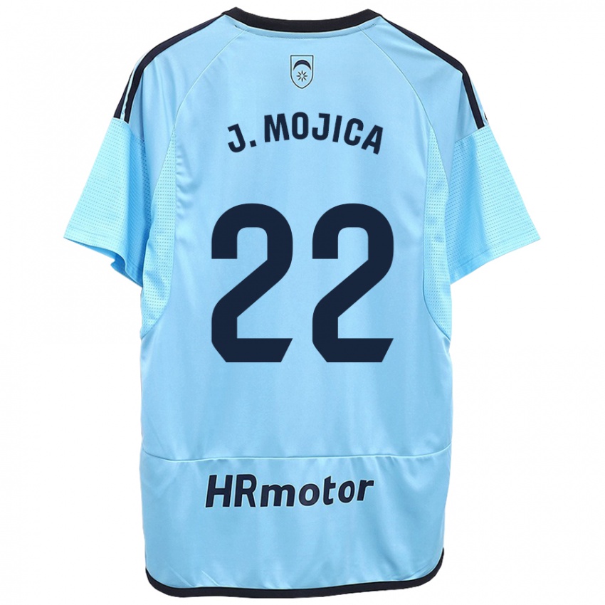 Hombre Camiseta Johan Mojica #22 Azul 2ª Equipación 2023/24 La Camisa Argentina