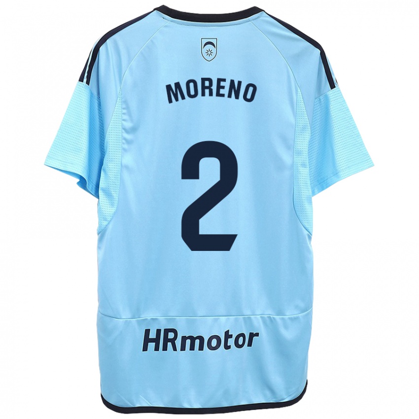 Hombre Camiseta Jorge Moreno #27 Azul 2ª Equipación 2023/24 La Camisa Argentina