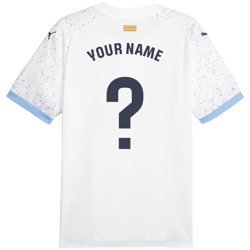 Hombre Camiseta Su Nombre #0 Blanco 2ª Equipación 2023/24 La Camisa Argentina