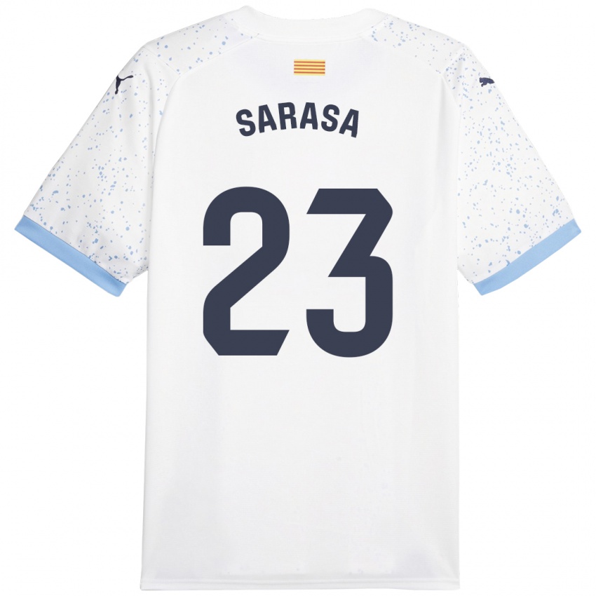 Hombre Camiseta Javier Sarasa #23 Blanco 2ª Equipación 2023/24 La Camisa Argentina